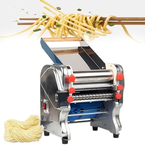 Macchina Per Pasta Elettrica, 750W Motore Lama In Acciaio Inox Da 3/9 E Spessori Regolabili 0.1-20mm, Per Noodle, Biscotti, Pizza, Sfogliatrice Con Coperchio, Ritrazione Lama(240-Kneading type)