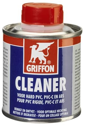 HAF - Griffon PVC Reiniger/Cleaner 125 ml für Rohre & Fittings aus PVC-U, PVC-C & ABS | Schnell wirksamer Spezialreiniger zur Vorbereitung vor PVC Klebung | Entfernt Fett, Schmutz & Rückstände