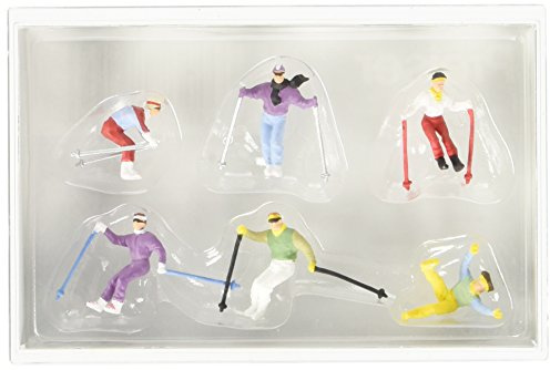Preiser 1/87 Ème - PR10313 - Modelleisenbahn - Skifahrer Alpin