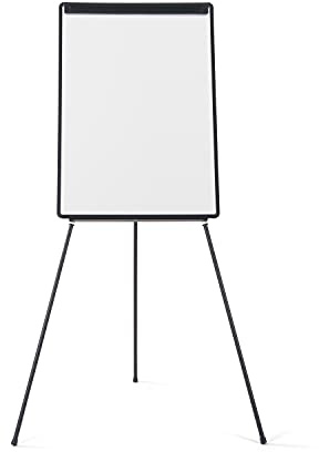 Bi-Office Dreibein Flipchart Schwarz, nicht-magnetisch, mit Stifteablage