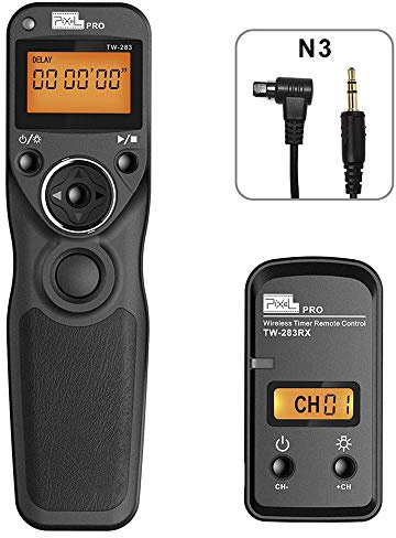 Pixel TW-283 N3 Wireless Shutter Remote Control Tiner Remote Shutter Release for Canon Eos 5D Mark IV 5D 6D 7D Mark 1DX MARKII R5 R6 50D 40D 30D 20D 10D D60 D30 D2000 EOS-1V EOS-3