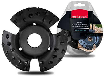 ROTAREX Stamina ST/110 - Profi-Schleifscheibe für Holz (Grobe Bearbeitung) -Raspelscheibe aus Kohlen stoff stahl, nitrocarburiert - Ø 105 mm x 22,2 mm