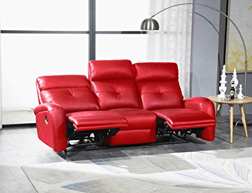 Mapo Möbel Voll-Leder Fernsehsofa Relaxsofa 3-Sitzer 5130-3-8401