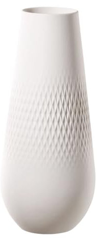 Villeroy & Boch 10-1681-5515 Collier Blanc Jarrón Carré No. 3, Porcelana, Blanco, Alto