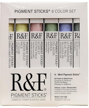 R&F Artist Oil Pigment Stick Chromatic 6-teiliges, Chromatisches Ton-Set (6 x 38 ml Farben), 7.68 FL Oz (Pack of 1), 7