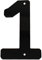 House Number Sign 6 Inch (15 cm) Large Modern Acrylic Plastic Door Numbers, Thick Signage Plaque Self-adhesive & Screws Street Home Address Number Mailbox Numbers, Black [Number 1]