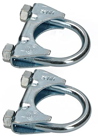 KOTARBAU® 2er Set Bügelschelle 36mm Auspuffschelle Rohrschelle Rohrbügelschelle U-Bolzen für Montage von Antennen Rohren Masten Universalschelle für Rohrverbindungen