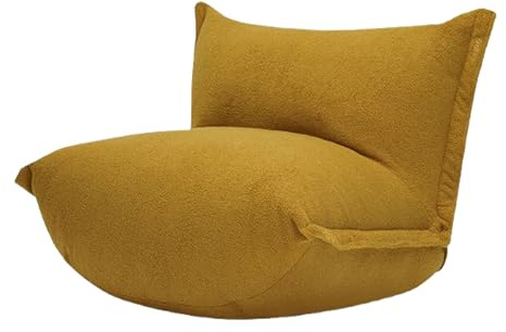Fatboy Pouf Poltrona Sacco BonBaron - Pouf Sacco XXL - Morbido Sacco - Gaming - Grande Puffo per Sedersi da interno - 120x120x75 cm - Sherpa Cider
