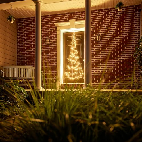 Fairybell LED Door tree Christmas tree for outside (210 CM - 120 LEDs, Warm white with twinkle)