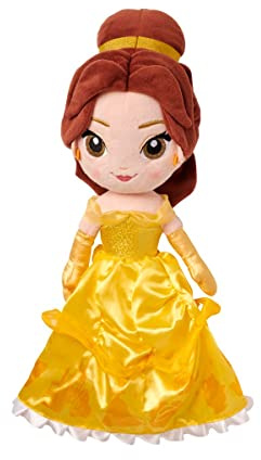 Disney Store Official Princess Belle Plush Doll - Soft Plushy with Embroidered Features - Princess Toys, Disney Dolls & Stuffed Animals - Beauty and the Beast Toys - 14 Inches