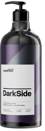 CARPRO DarkSide - Tire & Rubber Sealant, Hydrophobic & Self-Cleaning, Satin Black Shine, UV Protection, Revives Dull Faded Rubber, Ready to Use - Liter (34oz)