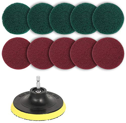 Barabesty 11 Teiliges Power Scrubber BüRsten Set Polierpad für Bohrbetriebene BüRsten Fliesen Scrubber Reinigungs Polster