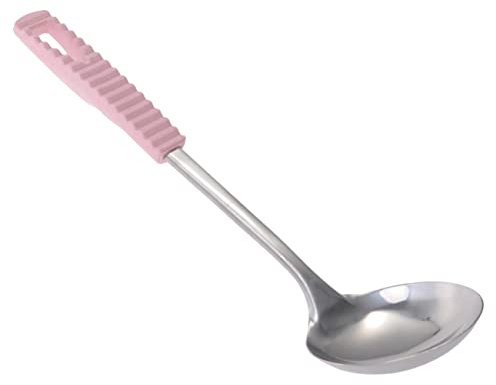 BESTonZON Stainless Steel Kitchen Utensils Vacuum Ergonomic Handle for Home Kitchen Soup Spoon Cooking Tools