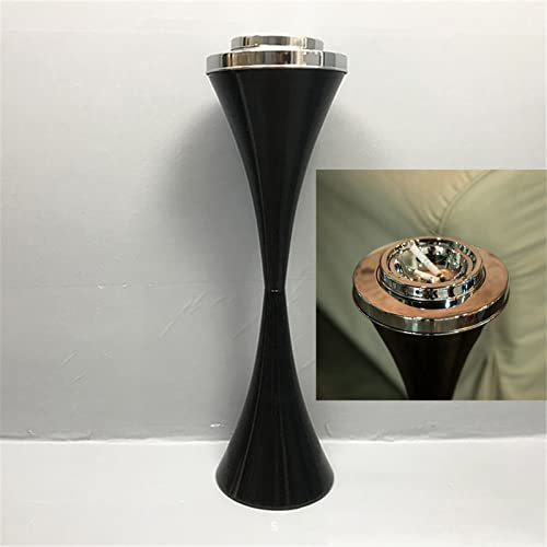 Posacenere da esterno, posacenere da terra Posacenere da terra con coperchio Posacenere da pavimento richiudibile moderno in acciaio inossidabile, altezza 24 pollici Finitura cromata Posacenere da pat