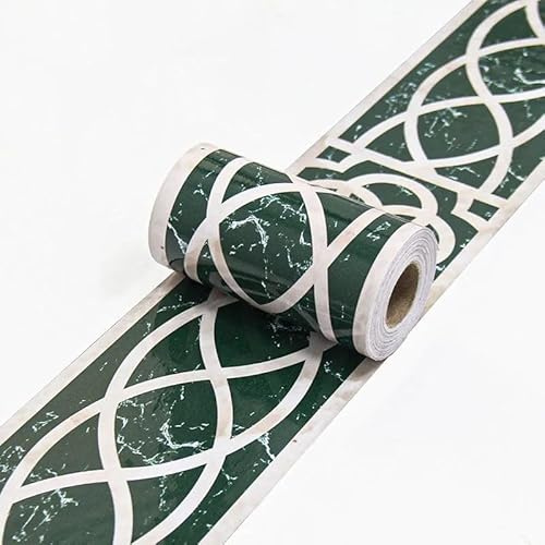 Dostear Frises Papier Peint Vert-34 10cm X 500cm Moulure Murale Autocollant Murals Adhesif Murale Plinthe Adhesive Pvc