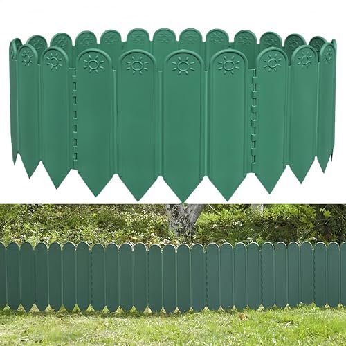 Bordure de jardin en plastique de 2 m, bordure de jardin, bordure de terrasse, clôture de jardin pour pelouse, aménagement paysager, allée de patio, parterre de fleurs