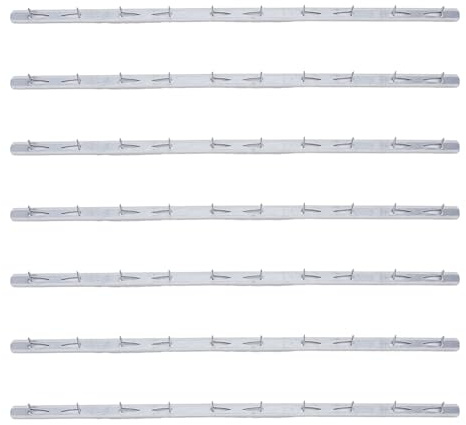 SUPERFINDINGS 25 pz 13.7x0.45 pollici Strisce di Fissaggio In Metallo Portadivano con Chiodi Barra di Ferro Zanne Accessori Zincati Argento Forniture di Tappezzeria In Tessuto per Mobili Divano Sedia