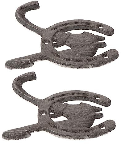 LABRIMP 2stücke Wandmontage Vintage Kleiderhaken Gusseisen Rustikale Dekoration Für Zuhause Für Mäntel Handtücher Und
