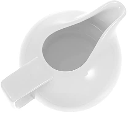 Hoement Keramik Sauce Pot Weiß Griffloser Westlicher Sauce Behälter Mit Komfortgriff Für Heiße Und Kalte Gravy Dressings Robust Einfach Zu Reinigen Vielseitig Für Zuhause Und Restaurant