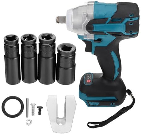 Yardenfun 1ensemble Clé à Électrique Sans Fil Rechargeable Wrench Compatible Avec Batteries Et Outils Électriques Pour Aviation Construction Et Automobile