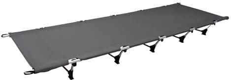 Camp Bett, Campingbett Aluminiumlegierung Oxford, Nylon Klappbar Camping Zelt 150kg Kompakt Faltbares Klappbett mit Aufbewahrungsbeutel 190*70*17cm für Zelten, Outdoor Wanderung, Reisen (Grau)