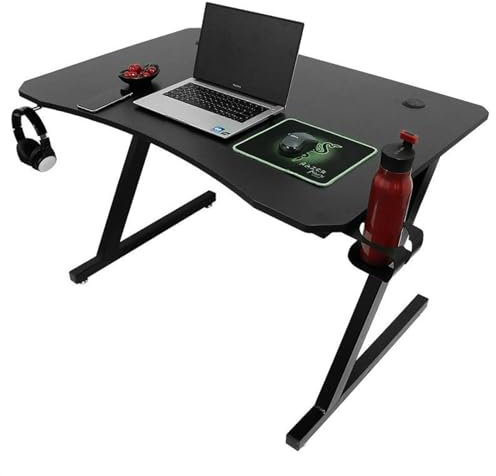 Mesa De Escritorio Para Computadora Z-format lutande spelbord med mugghållare och hörlurshållare Enkelt datorbord Arbetsbord Arbetsbord Arbetsbord för Sovrum(110x70x70cm)