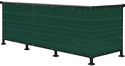 Frangivista Balcone per Protezione, Schermi protettivi per la Privacy del Balcone, Copertura per Recinzione, Anti-UV, 85% di Blocco, Fori in Metallo, Facili da installare per Giardino, Cortile, Muro,