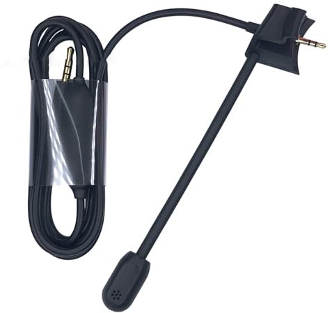 Javoryxh Microfono a braccio staccabile con silenziatore in linea migliora il gioco per cuffie QC35 II e QC35 Cavo microfono di ricambio
