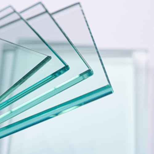 YANA Custom Cut to Size Rectangle Glass | Tempered & Annealed | 1/4” Thick | Table Top, Glass Shelves, Cabinet Door Inserts, Windows | Polished or Seamed Edges | 2-Day Production