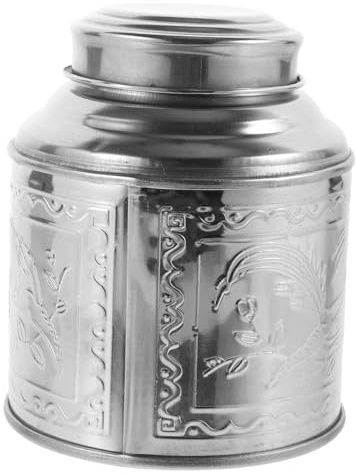 Ipetboom Boîte À Thé Inox Boîte À Thé Rangement À Double Couvercle Cartouche De Étanche À L'Air Pour En Vrac Sucre Grains Et Petits Objets 11.00 * 8.80 * 5.50 cm
