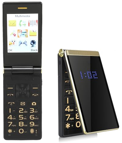 VBESTLIFE 2G Flip Phone for Seniors, Unlcoked Mobile Flip Phone with 2.8in Screen, Dual SIM Dual Standby, Loud Speaker, 5900mAh