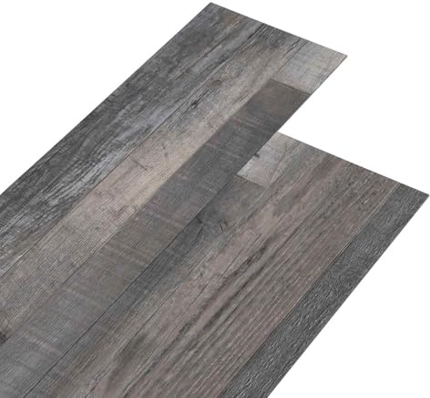 Planches de sol PVC Bois Industriel 5,02 m² 36 pièces Autocollant Rectangulaire Robuste pour Intérieur Salon Chambre Cuisine Rénovation Isolation phonique