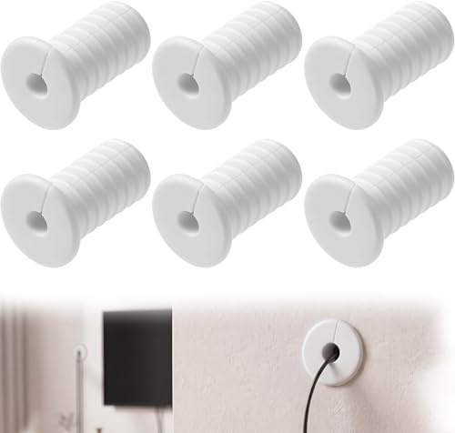 Zolara 6 passacavi da parete, passacavi da parete, passacavi per set di passacavi Starlink, passacavi a muro, per foro da parete da 3/4, cavo Starlink per router e adattatore Ethernet