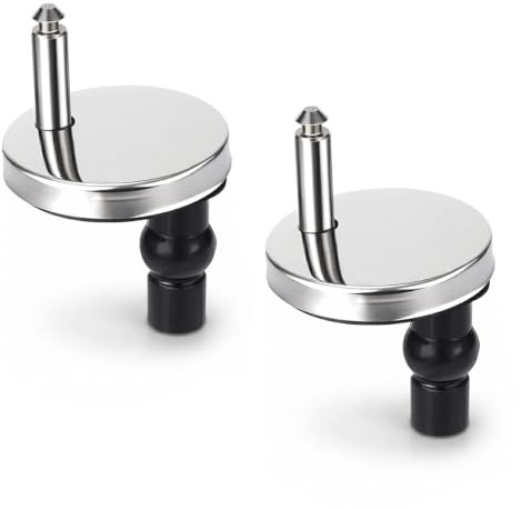 No More Wobbly Toilet Seat, Quick Release Toilet Seat Fixings with 5cm Long Expansion Rubber, Universal Top Fix Hinge Fittings Kit, Heavy Duty Stainless Steel Screws for UK WC, 2 Pcs