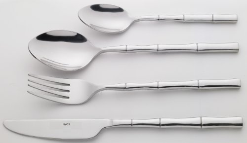 Jean Dubost Créations 89700.24 Bambou Ménagère 24 Pièces Inox