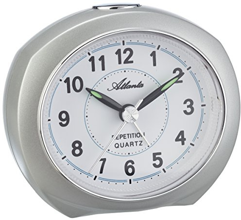 Atlanta Wecker Analog Silber 1593-19