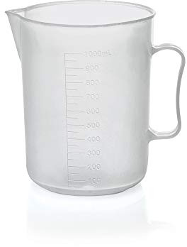 WAS 9306 201 Verre doseur en polypropylène avec graduation de 100 ml, 2 l 13 cm de diamètre, 20,5 cm de hauteur