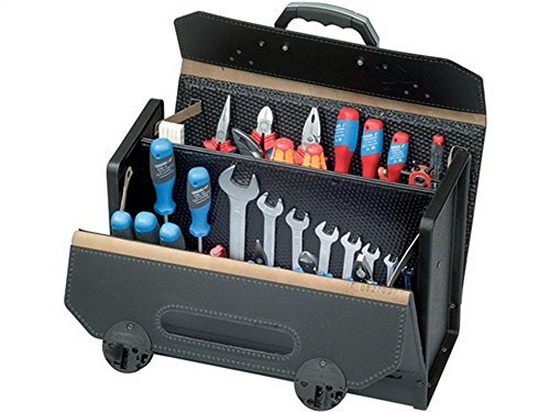 Werkzeugtasche Rindleder ABS schwarz 420x185x315mm PARAT