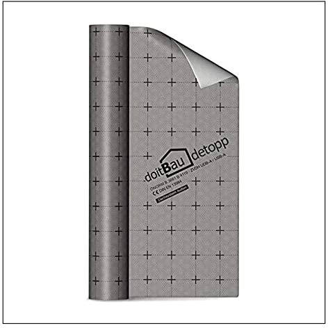 doitBau PROFI Unterspannbahn 1,5m x 50m (75m²) 150g/m² - Selbstklebend | Wasserdicht | Diffusionsoffen | Alterungsbeständig | Folie für Dach & Flachdach | Dachfolie