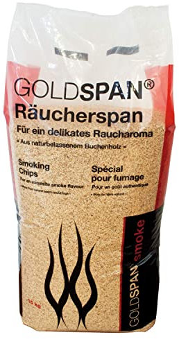 Goldspan B 5/10 - Serrín para ahumar (extrafino, 15 kg, grano 0,2-1,25 mm)