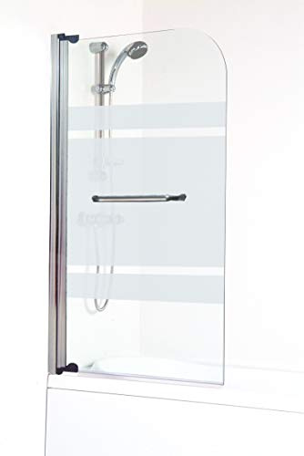 ONDÉE Pare Baignoire en Verre trempé 140x80cm avec profilé en Aluminium