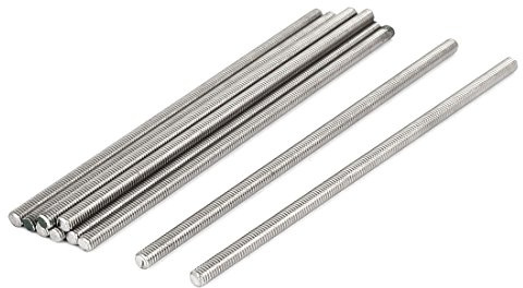 sourcing map 10 Stück Gewindestangen M6x160mm Edelstahl 304 Gewindestift Metrischem Vollgewinde Bar Gewindestäbe für Befestigung CNC-Werkzeugmaschinen 3D-Drucker Industrie Geräte