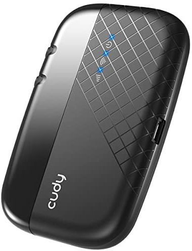 Cudy MF4 - Router móvil 4G LTE WiFi, Hotspot Mobile 4G LTE Wi-FI, batería Recargable de 2000 mAh, 1 Puerto Micro USB, FDD y TDD, Qualcomm Inside, Ranura de Tarjeta SIM para Cualquier Operador