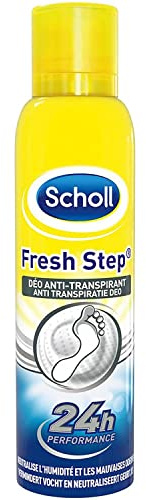 SCHOLL Lot de 4 Flacons de 150 ml Spray Anti Transpirant Fresh Step 24h