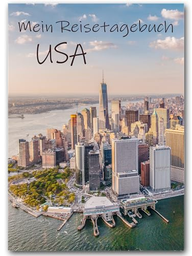 Calmondo USA Reisetagebuch zum Ausfüllen | Amerika Tagebuch interaktives Reisebuch USA mit viel Abwechslung, Reiseplanung, Achtsamkeits-Seiten, Zitate, Karte uvm | Geschenk für die USA Reise | A5