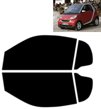 Passgenaue Tönungsfolie für-Smart Fortwo Coupe 3-Türen 2007-2010 - Vordere Seitenscheiben (20% Schwarz)