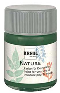 KREUL 49429 - Nature Tannennadeln im 50 ml Glas, wasserbasierte Farbe, aus nachhaltigen, natürlichen Rohstoffen, cremig, schnelltrocknend und lichtecht, für zahlreiche Untergründe