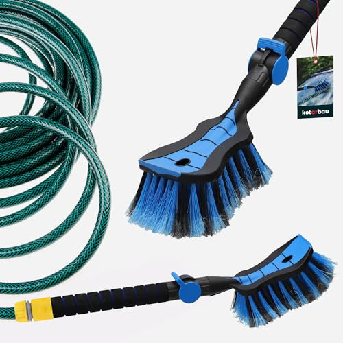 KOTARBAU® Spazzola per lavaggio auto, PVC, 50 cm, Connessione a tubo dell'acqua standard, Valvola a globo