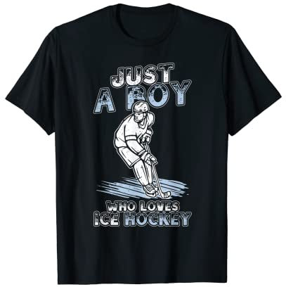 Just A Boy Who Loves Ice Hockey T-Shirt