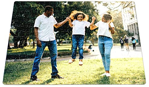 Personalised Jigsaw Puzzle. Any Photo Picture. Custom Image. Gift Box. 80, 120, 300 piece (White Standard Box, A4 Landscape (120 pieces))